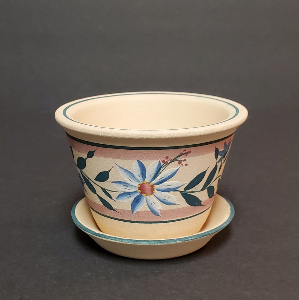 Hand Painted Flower Small Pot